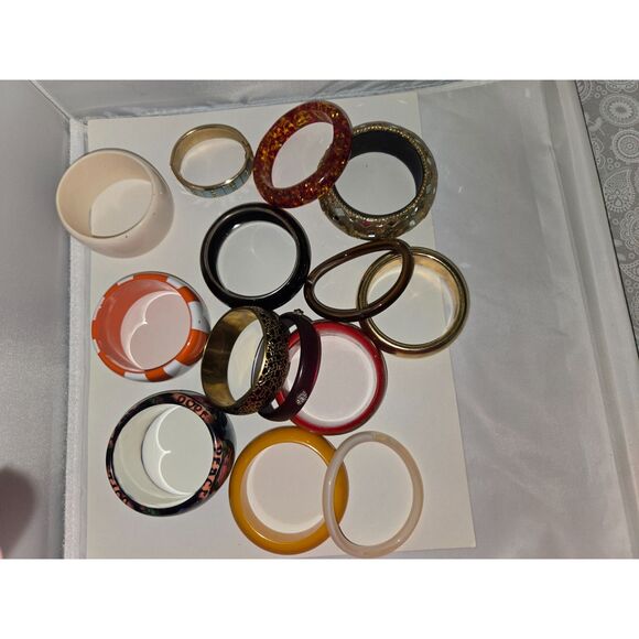 Bangles (l-2) Reseller's Mixed lot of used bangles 14 pieces - Picture 6 of 9